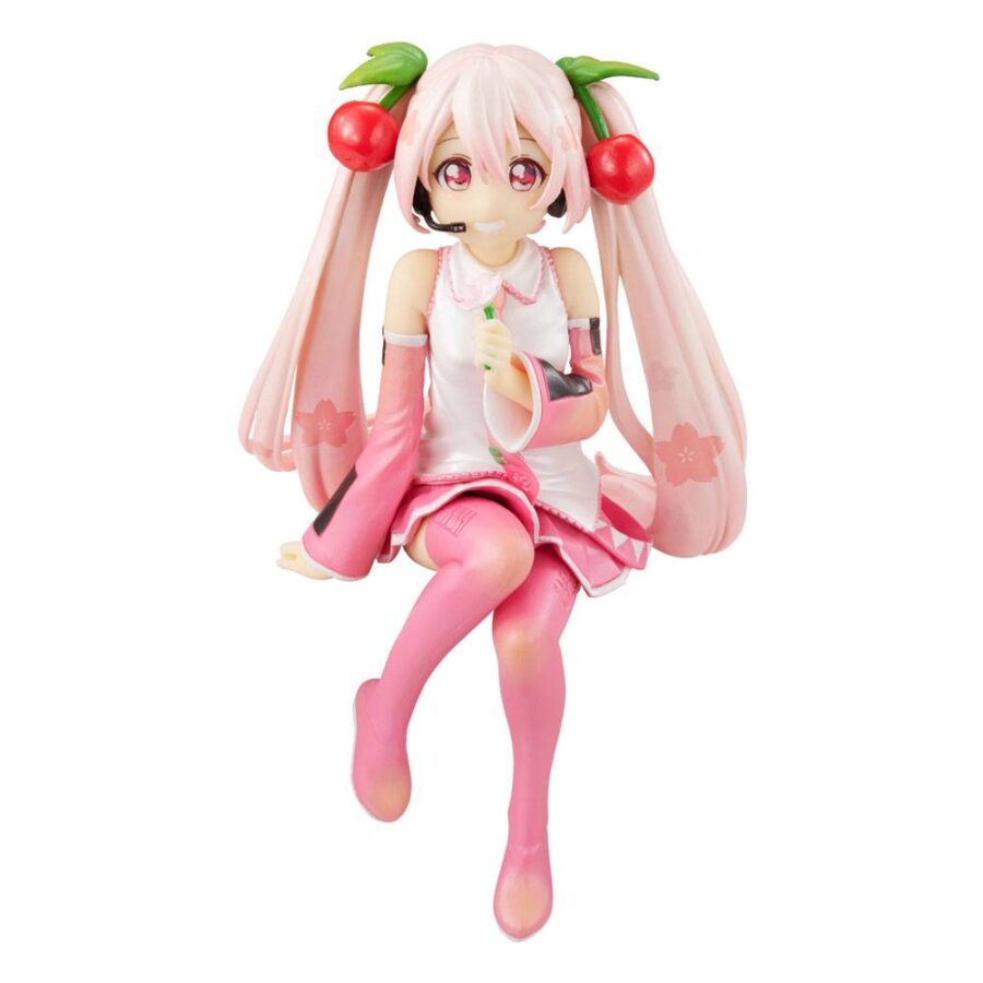 Hatsune Miku Noodle Stopper Sakura Miku 2022 Pearl Color originaalfiguur, 13 cm