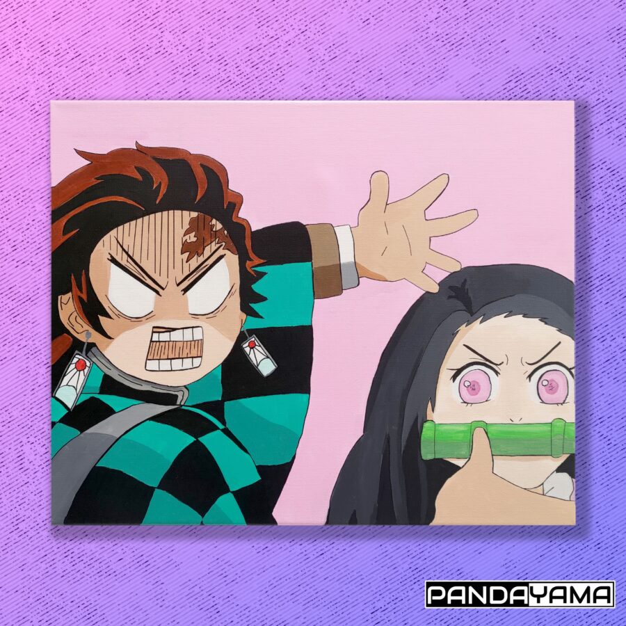 Tanjiro & Nezuko, Demon Slayer painting