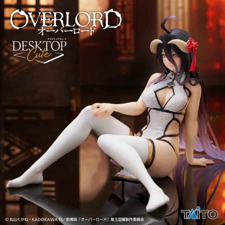 "Overlord" Desktop Cute Figure Albedo China Dress ver. originaal figuur 13cm