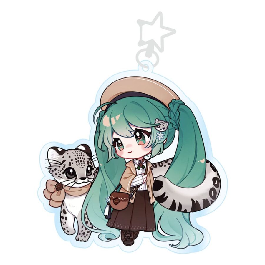 Hatsune Miku Acrylic Keychain Kawaii Winter Time 7cm