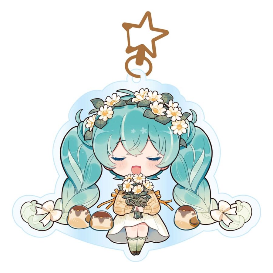 Hatsune Miku Acrylic Keychain Kawaii Summer Time 7cm