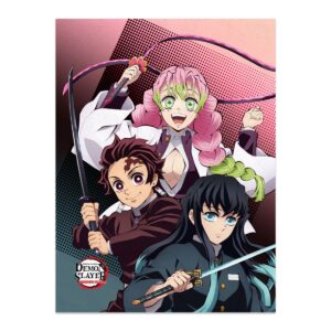 Demon Slayer Tanjiro, Mitsuri & Muichiro Pehme Tekk 120 × 160 cm