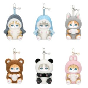 Mofusand Fluffy Kittens Blind Box plush võtmehoidja