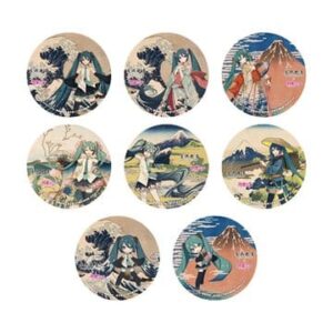 Katsushika Hokusai x Hatsune Miku Pins 6 cm Blind Box