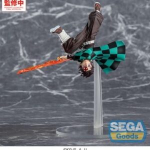 [EELTELLIMUS] Demon Slayer: Kimetsu no Yaiba Luminasta PVC Figure Tanjiro Kamado Hinokami Kagura Setting Sun Transformation 15 cm