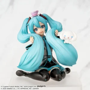 Hatsune Miku x Cinnamoroll Premium Perching Mofutto Fluffy Ver. originaalfiguur 10 cm